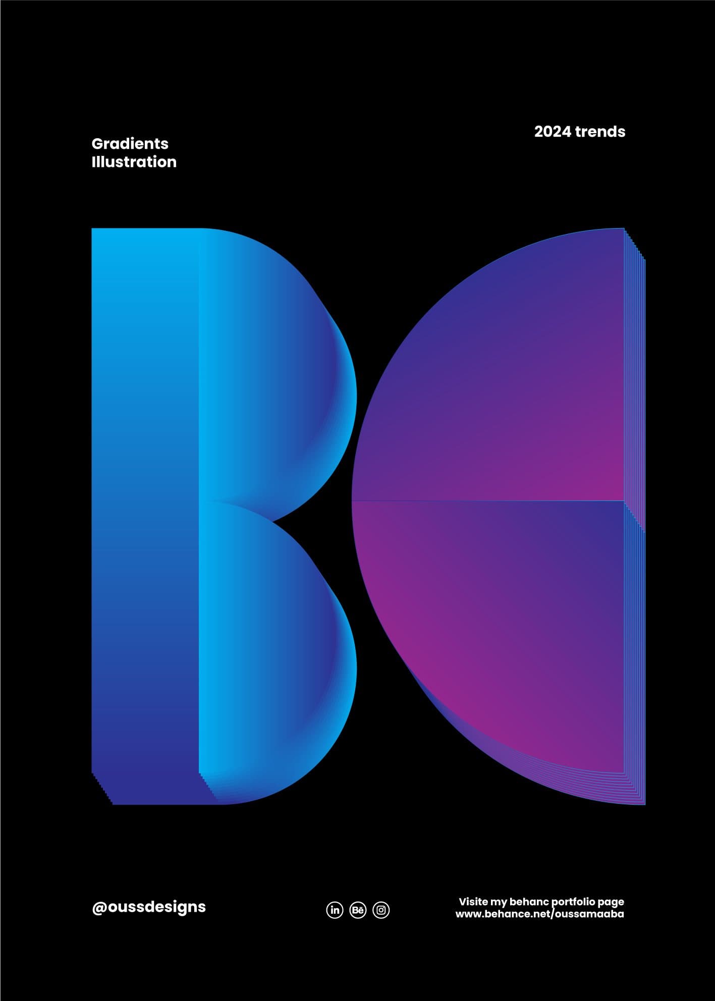 Abstract gradient lettering — page 2
