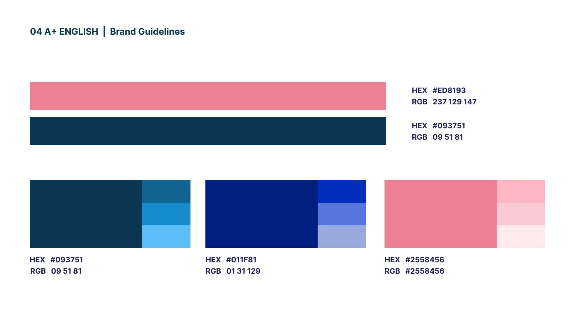A+ English brand guidelines — page 5