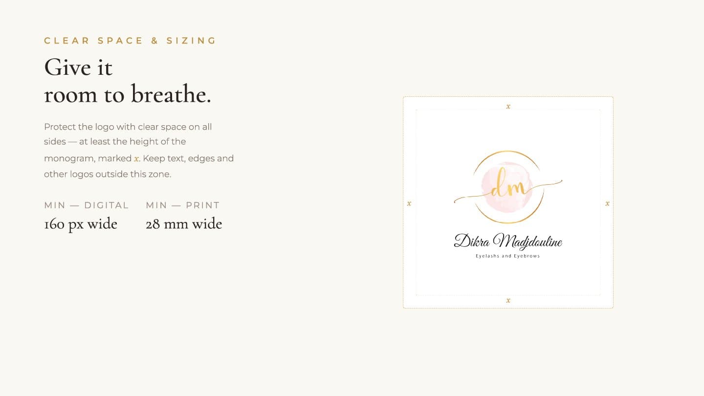 Dikra Madjdouline brand guidelines — page 6
