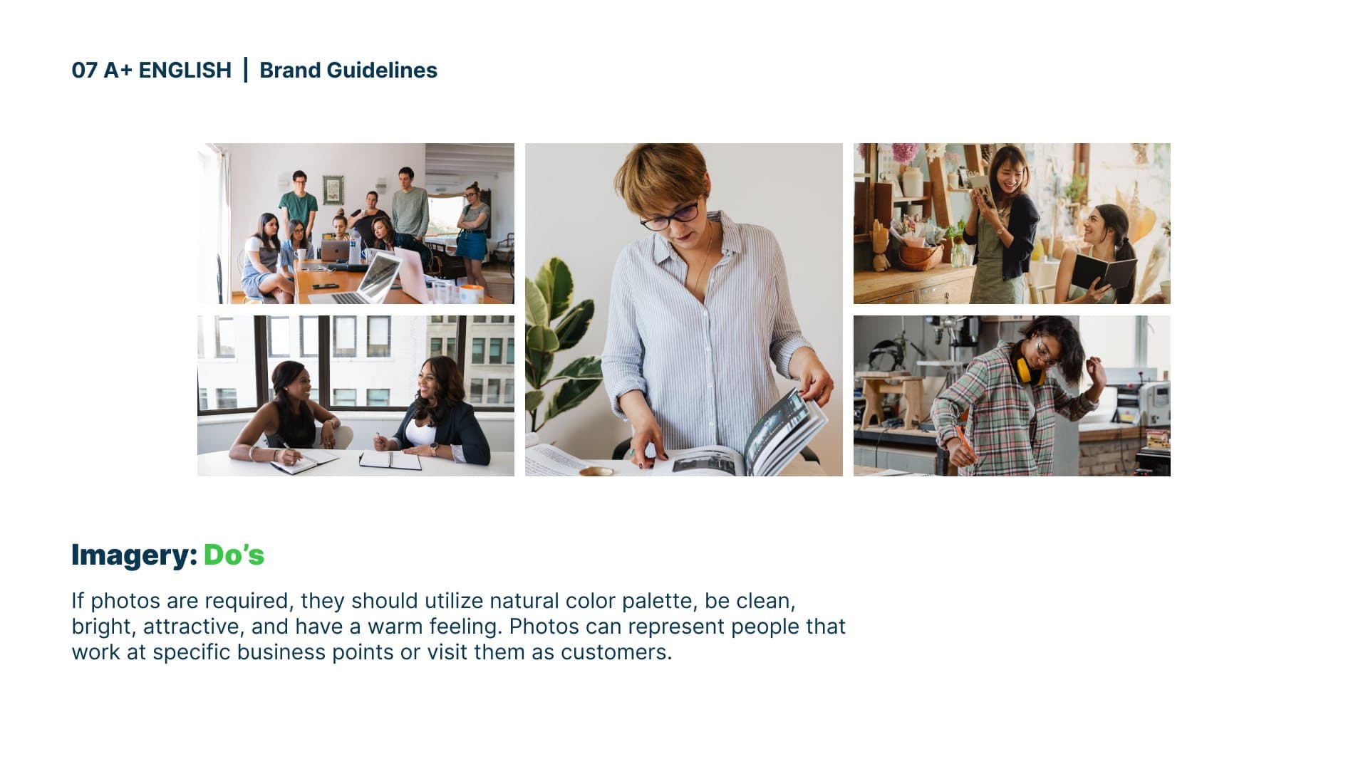 A+ English brand guidelines — page 8