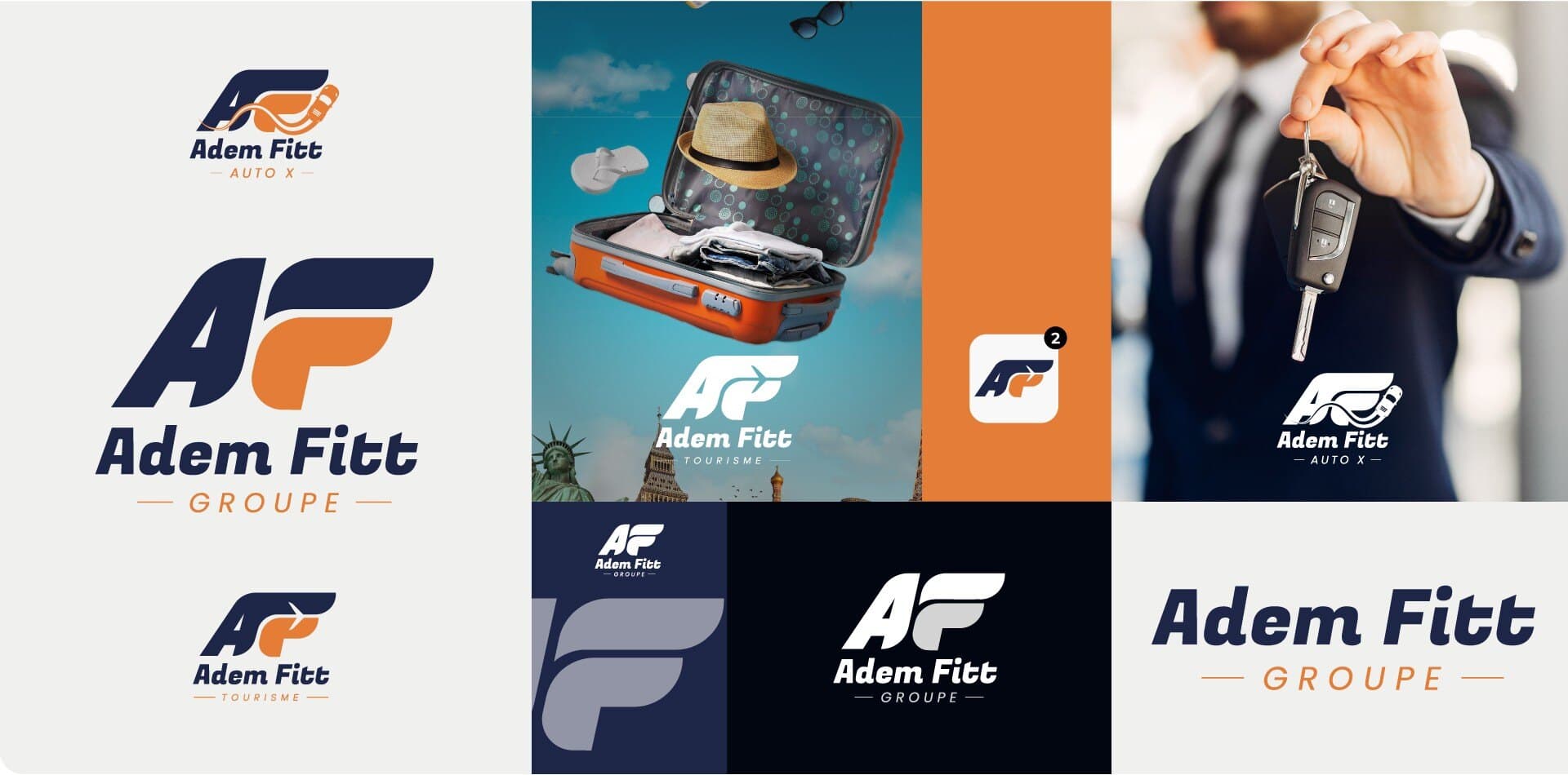 The Adem Fitt brand family: group, Tourism and Auto X marks